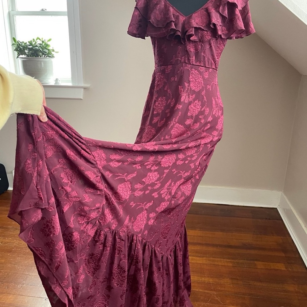 Francesca's Collections Ruffle Maxi Dress - Picture 4 of 14
